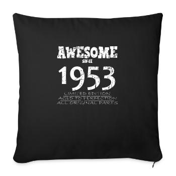 1953 - 71e anniversaire légendaire - Housse de coussin décorative 45 x 45 cm - noir - Devant