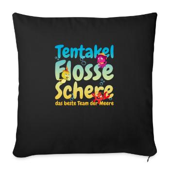 Maari - Abenteuer Am Riff Tentakel, Flosse, Schere - Sofakissenbezug 45 x 45 cm - Schwarz - Vorne
