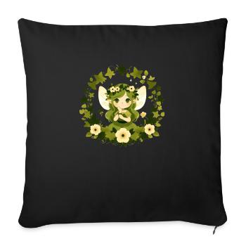 Green Fairy - Sofa pillowcase 17,3'' x 17,3'' (45 x 45 cm) - black - Front