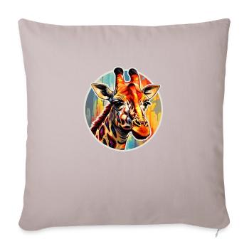 Giraffe Head - Sofa pillowcase 17,3'' x 17,3'' (45 x 45 cm) - light taupe - Front
