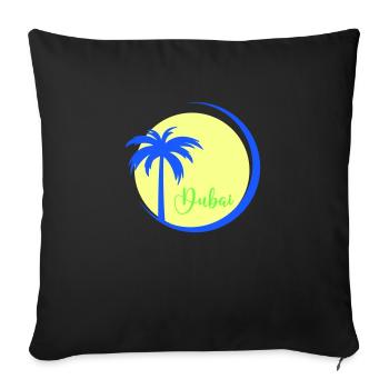 Palm Tree Dubaï - Housse de coussin décorative 45 x 45 cm - noir - Devant