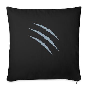 Claws 1 - Sofa pillowcase 17,3'' x 17,3'' (45 x 45 cm) - black - Front
