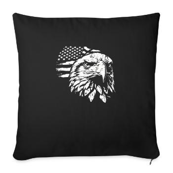 Eagle - Sofa pillowcase 17,3'' x 17,3'' (45 x 45 cm) - black - Front
