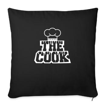 The Cook Master Chef Cook Kitchen Cooking Chef Hat - Sofa pillowcase 17,3'' x 17,3'' (45 x 45 cm) - black - Front
