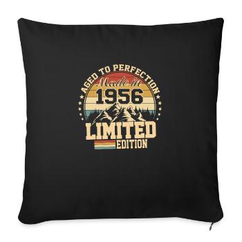1956 Birthday 1956 Born in 1956 Birthday - Sofa pillowcase 17,3'' x 17,3'' (45 x 45 cm) - black - Front