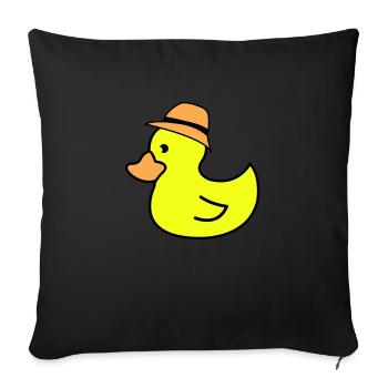 Chapeau de canard - Housse de coussin décorative 45 x 45 cm - noir - Devant