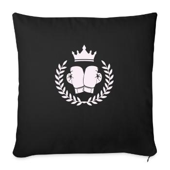 Armoiries de boxe Boxe - Housse de coussin décorative 45 x 45 cm - noir - Devant