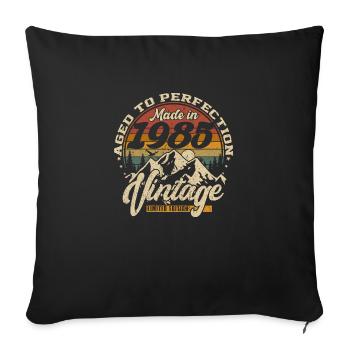 Made in 1985 Vintage Édition limitée Cadeau - Housse de coussin décorative 45 x 45 cm - noir - Devant