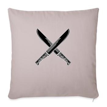 Couteaux - Housse de coussin décorative 45 x 45 cm - taupe clair - Devant