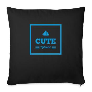 Gift idea BABY toddler - Sofa pillowcase 17,3'' x 17,3'' (45 x 45 cm) - black - Front