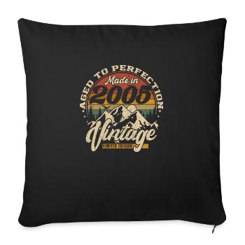 Made in 2005 Vintage Limited Edition Geschenk - Sofakissenbezug 45 x 45 cm - Schwarz - Vorne