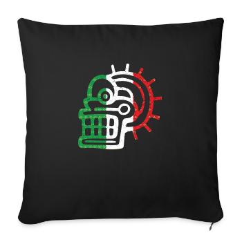 Symbole aztèque Maya mexicain Drapeau mexicain ancien - Housse de coussin décorative 45 x 45 cm - noir - Devant