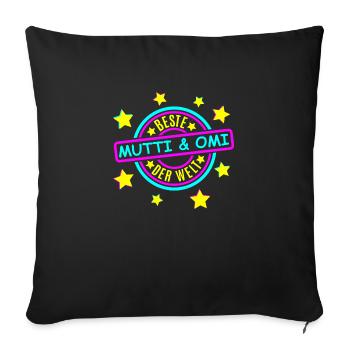 Beste Mutti Omi - Sofakissenbezug 45 x 45 cm - Schwarz - Vorne