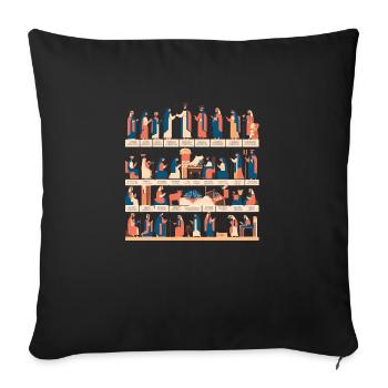biblique 6 - Housse de coussin décorative 45 x 45 cm - noir - Devant