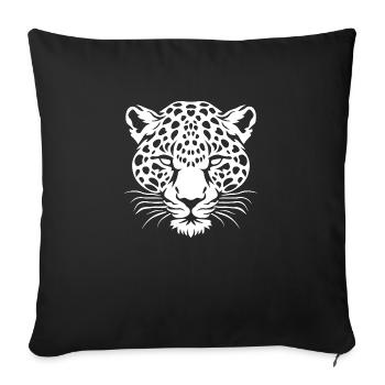 Leopard - Sofakissenbezug 45 x 45 cm - Schwarz - Vorne