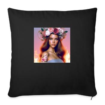 Beautiful. - Sofa pillowcase 17,3'' x 17,3'' (45 x 45 cm) - black - Front