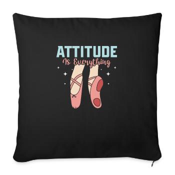 Attitude Is Everything Ballet Dancing - Sofa pillowcase 17,3'' x 17,3'' (45 x 45 cm) - black - Front