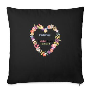 Du plaisir dans le fonctionnel - Housse de coussin décorative 45 x 45 cm - noir - Devant