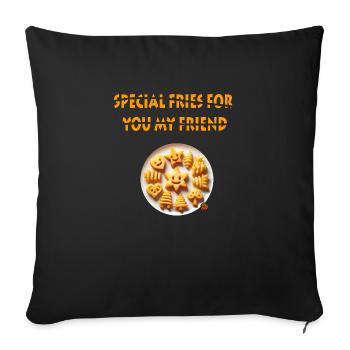 SPECIAL FRIES - Sofa pillowcase 17,3'' x 17,3'' (45 x 45 cm) - black - Front