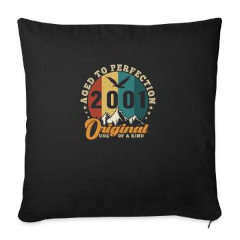 The Legends Were Born in 2001 Vintage - Sofa pillowcase 17,3'' x 17,3'' (45 x 45 cm) - black - Front