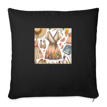Look des Tages. - Sofakissenbezug 45 x 45 cm - Schwarz - Vorne