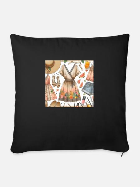Look des Tages. - Sofakissenbezug 45 x 45 cm - Schwarz