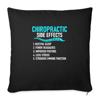 Chiropractic Side Effects Chiropractor Physical Th - Sofakissenbezug 45 x 45 cm - Schwarz - Vorne