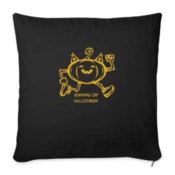 Halloween Running - Sofa pillowcase 17,3'' x 17,3'' (45 x 45 cm) - black - Front