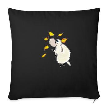 Wolly Sheepling Autumn Leaf Fall - Sofa pillowcase 17,3'' x 17,3'' (45 x 45 cm) - black - Front