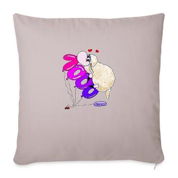 Wolly Sheepling 1000 subscribers - Sofa pillowcase 17,3'' x 17,3'' (45 x 45 cm) - light taupe - Front