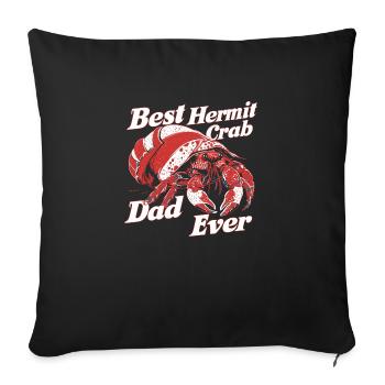 Meilleur papa bernard-l’ermite - Housse de coussin décorative 45 x 45 cm - noir - Devant