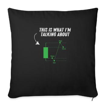 Daytrader Bekleidung: Stilvoll & einzigartig - Trading - Sofakissenbezug 45 x 45 cm - Schwarz - Vorne