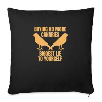 No More Canaries - The Self Lie - Sofa pillowcase 17,3'' x 17,3'' (45 x 45 cm) - black - Front