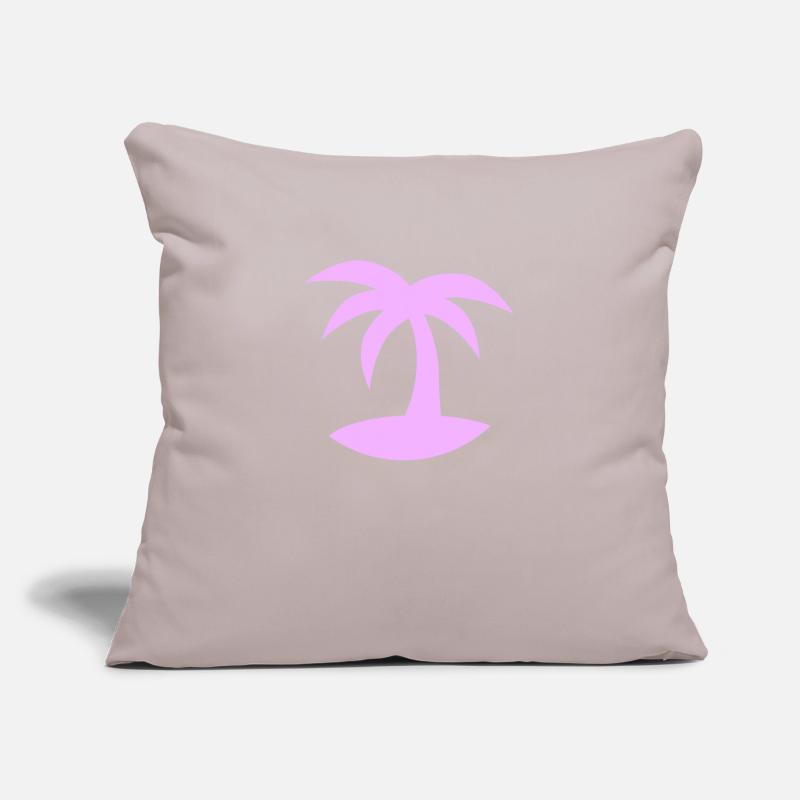 Palm Tree Island Tree Plage Vacances Noix de Mer Cool Housse de coussin décorative 45 x 45 cm