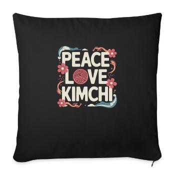 Funny saying for foodies - Sofa pillowcase 17,3'' x 17,3'' (45 x 45 cm) - black - Front