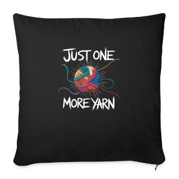 Creative knitting lover wanted - Sofa pillowcase 17,3'' x 17,3'' (45 x 45 cm) - black - Front