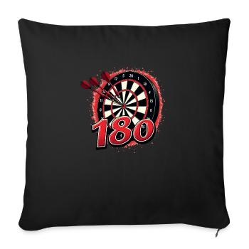 Fléchettes Dartpfeil Fléchettes 180 Triple - Housse de coussin décorative 45 x 45 cm - noir - Devant