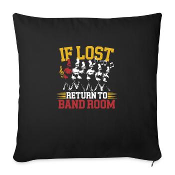 Dicton amusant pour les mélomanes - Housse de coussin décorative 45 x 45 cm - noir - Devant