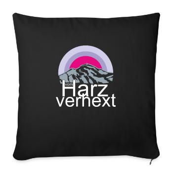 Harz verhext Brocken Wernigerode Fasching Harzhexe - Sofakissenbezug 45 x 45 cm - Schwarz - Vorne
