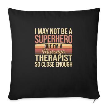 Funny massage therapy design - Sofa pillowcase 17,3'' x 17,3'' (45 x 45 cm) - black - Front