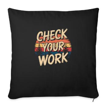 ematik with humor - Sofa pillowcase 17,3'' x 17,3'' (45 x 45 cm) - black - Front