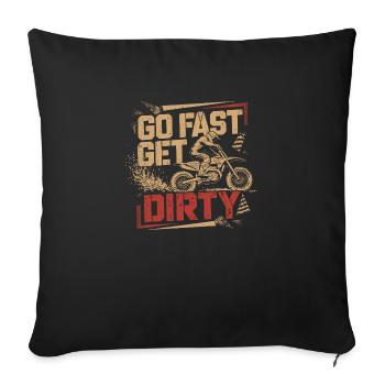 Motocross: Freedom on two wheels - Sofa pillowcase 17,3'' x 17,3'' (45 x 45 cm) - black - Front