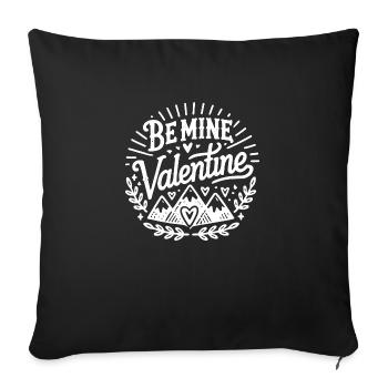 Be Mine Valentine - Sofa pillowcase 17,3'' x 17,3'' (45 x 45 cm) - black - Front