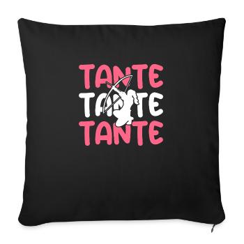Archer Tante Tir à l’arc - Housse de coussin décorative 45 x 45 cm - noir - Devant