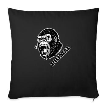 Angry Gorilla - PRIMAL Design - Sofa pillowcase 17,3'' x 17,3'' (45 x 45 cm) - black - Front