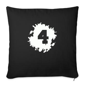 4 blobs - Sofa pillowcase 17,3'' x 17,3'' (45 x 45 cm) - black - Front