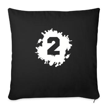 2 klecks - Sofakissenbezug 45 x 45 cm - Schwarz - Vorne