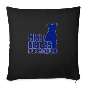 9 - Sofa pillowcase 17,3'' x 17,3'' (45 x 45 cm) - black - Front