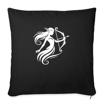 Elf Bow and Arrow - Sofa pillowcase 17,3'' x 17,3'' (45 x 45 cm) - black - Front