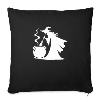 Witch Cooking Pot - Sofa pillowcase 17,3'' x 17,3'' (45 x 45 cm) - black - Front
